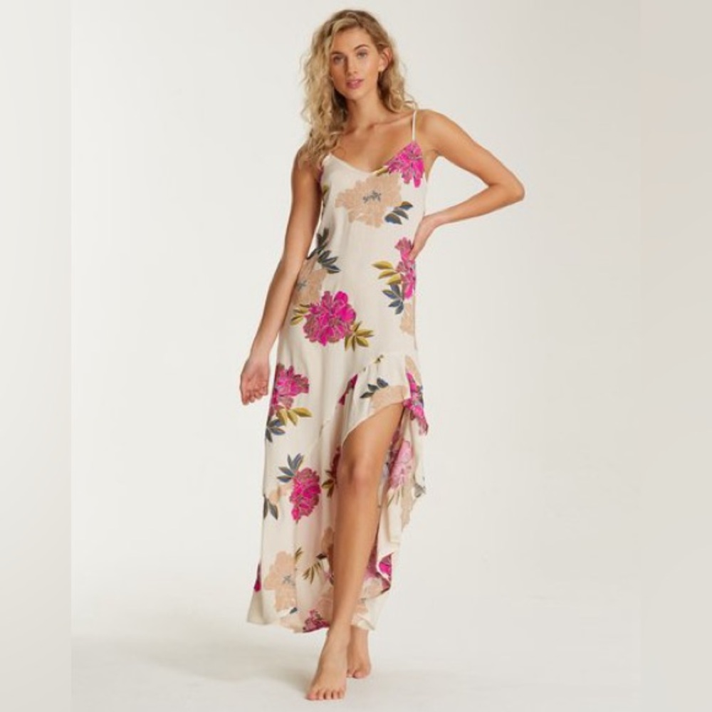 Floral hi-lo maxi dress